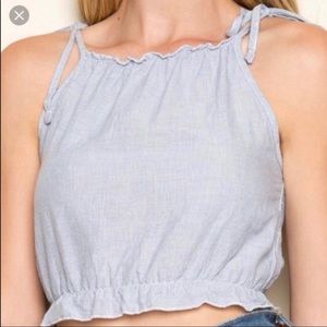Brandy Melville stripped cropped tank top